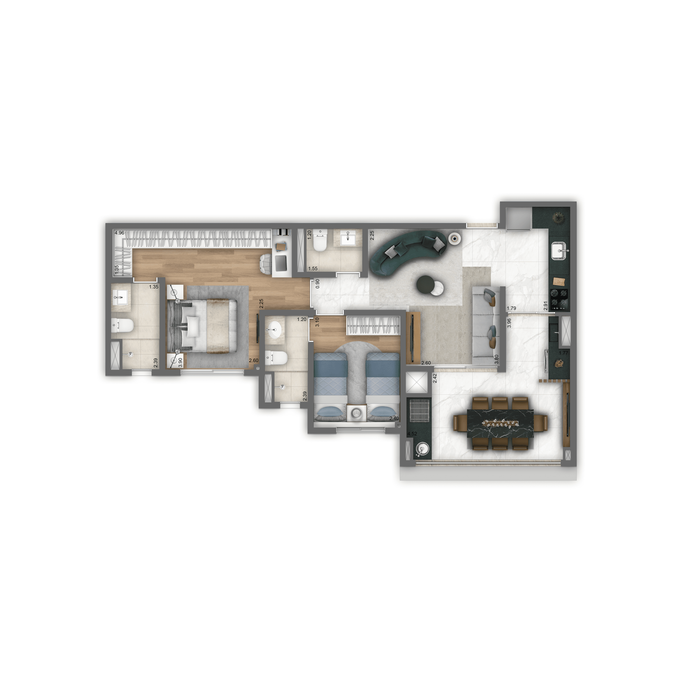 Padrão 73m²