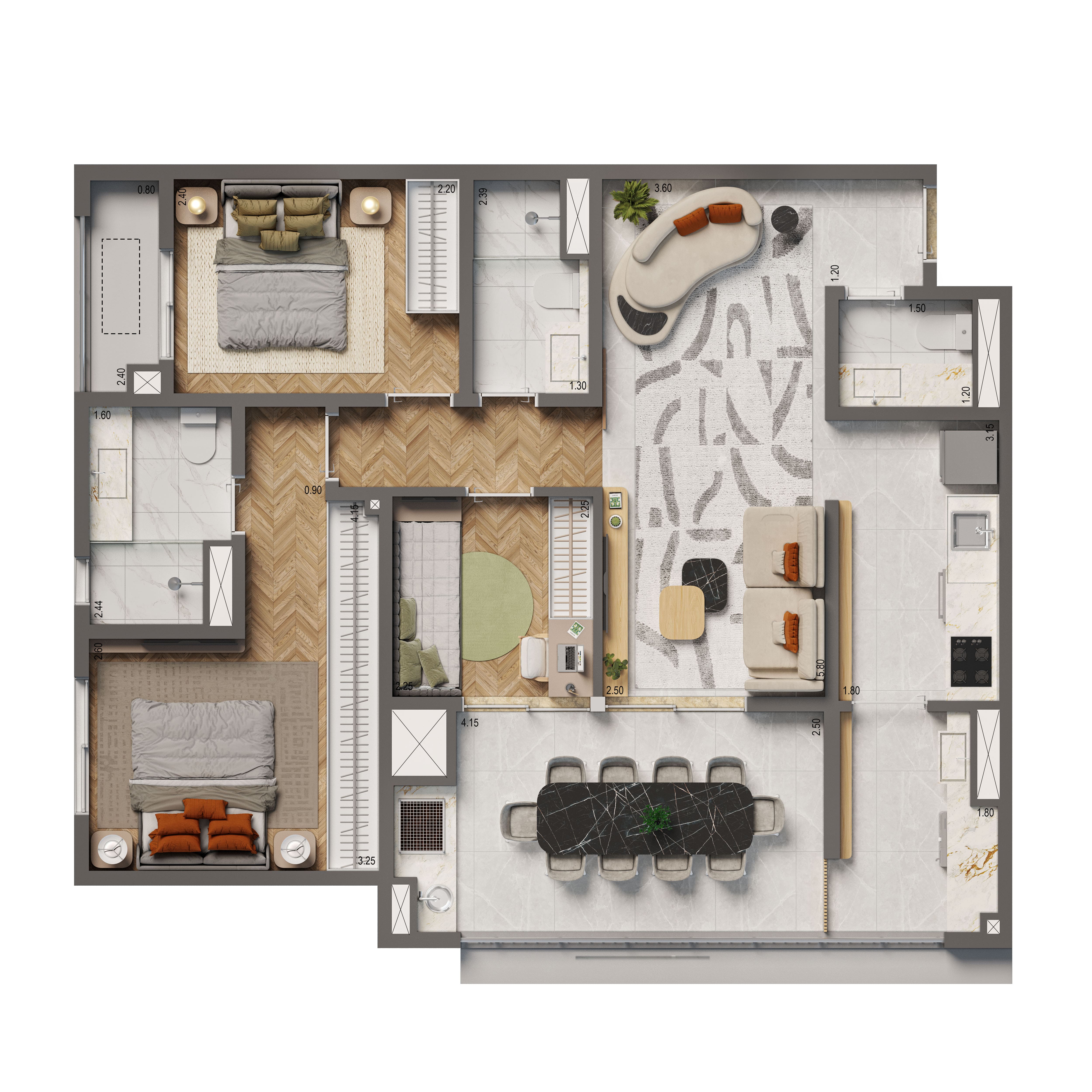 Opção 86m²