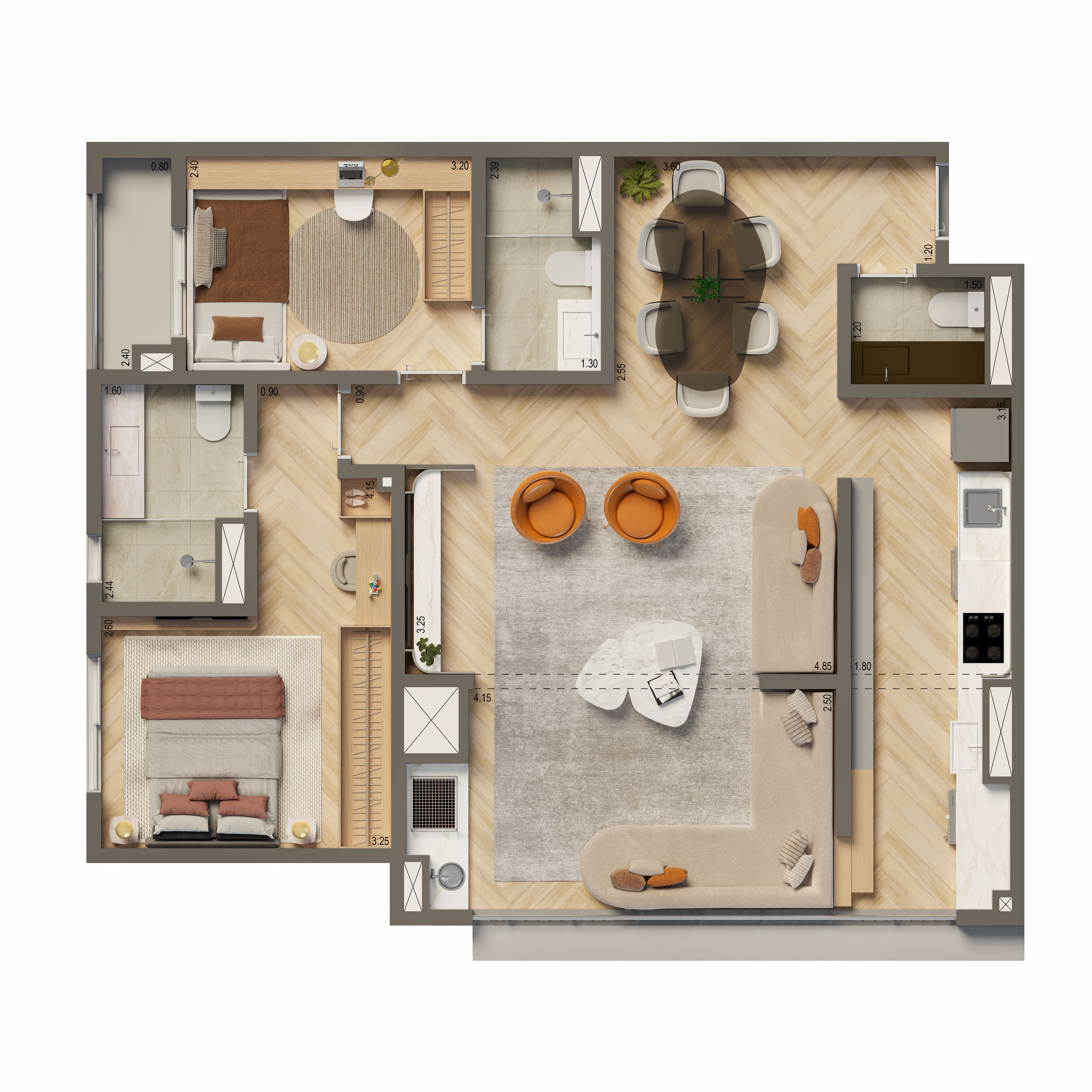 Padrão 86m²