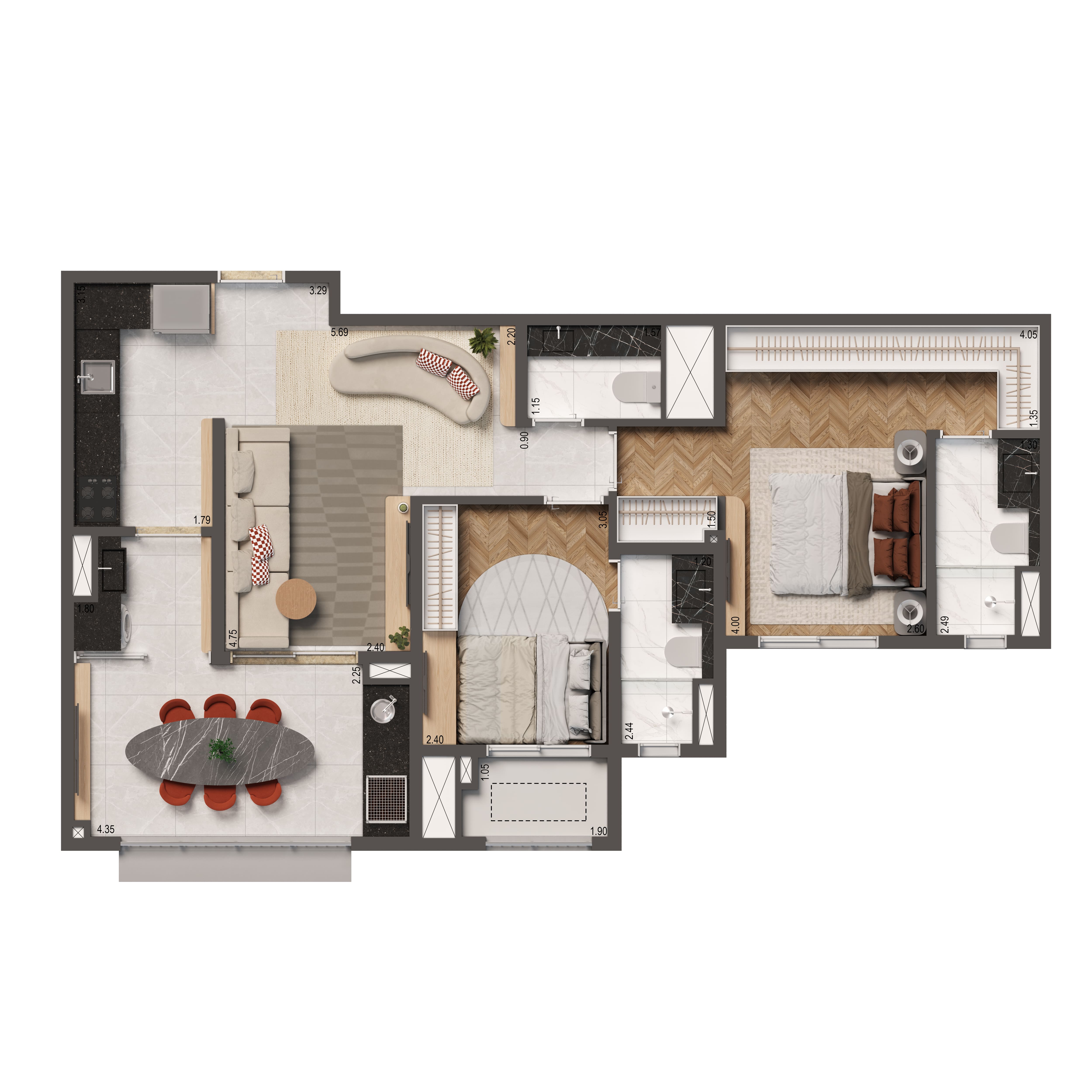Opção 74m²