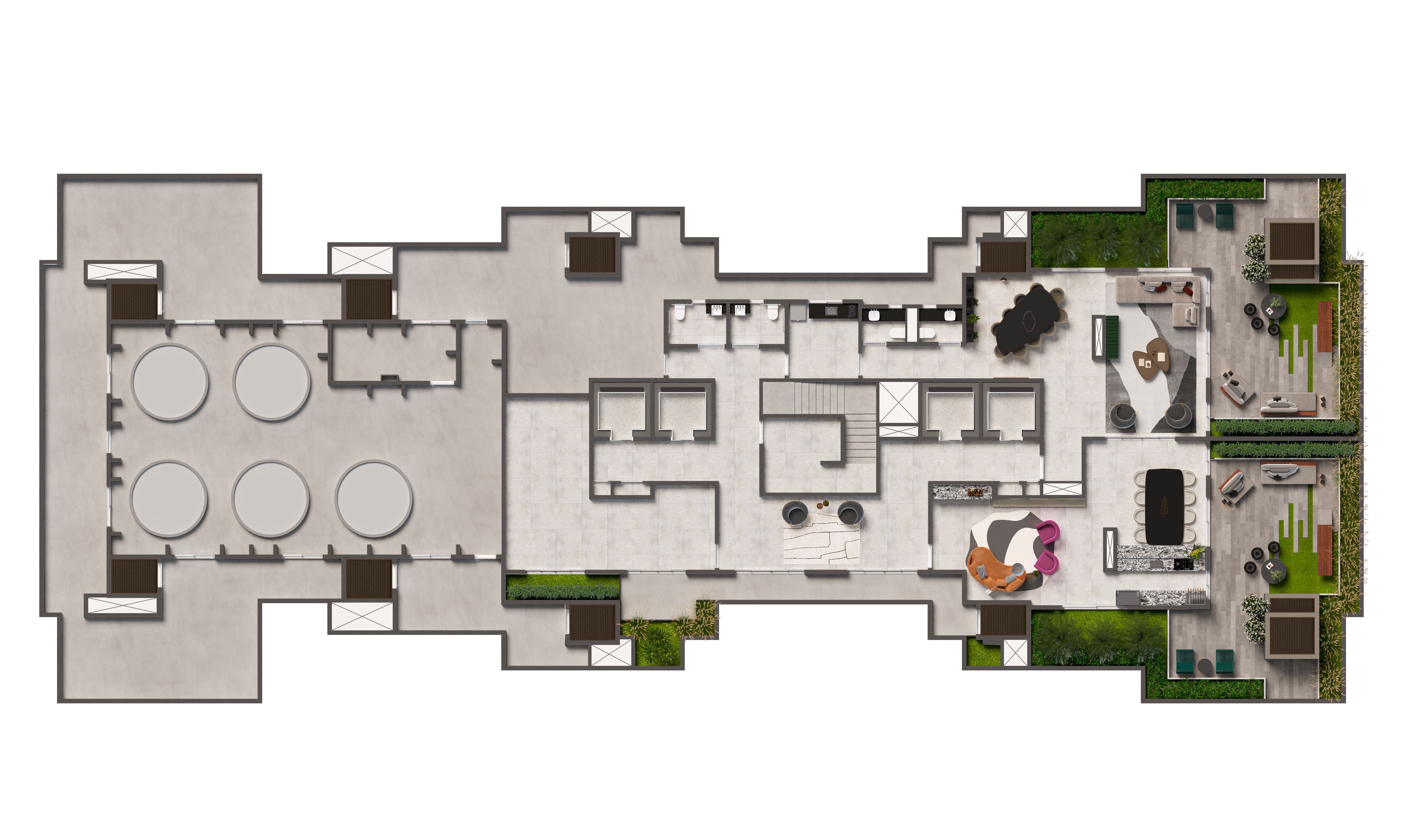 Implantação rooftop