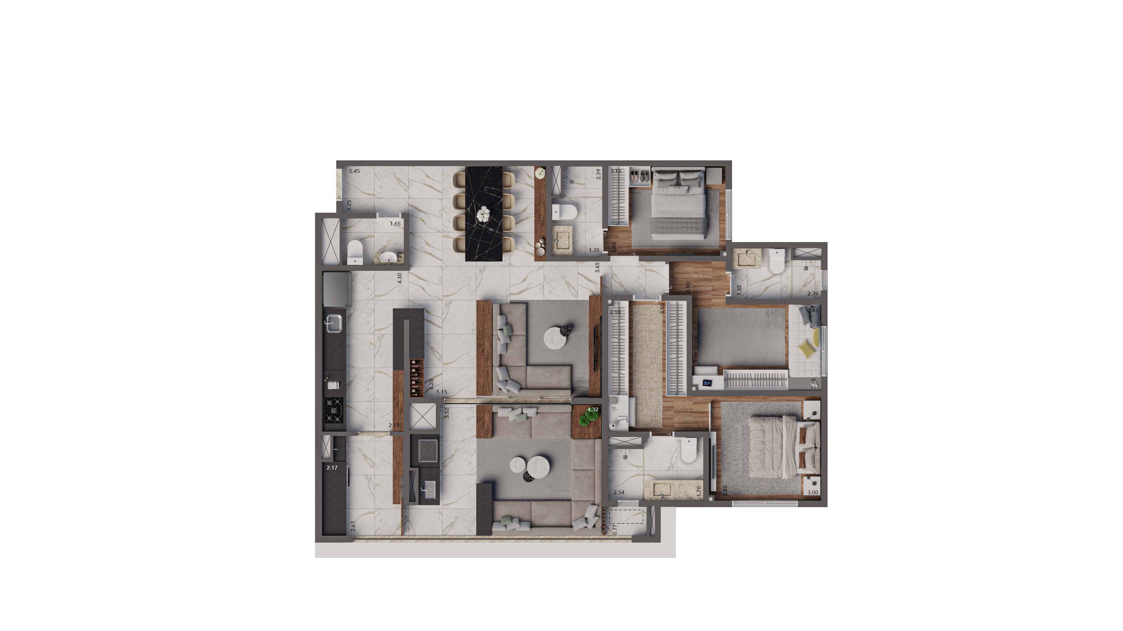 Padrão 125m²