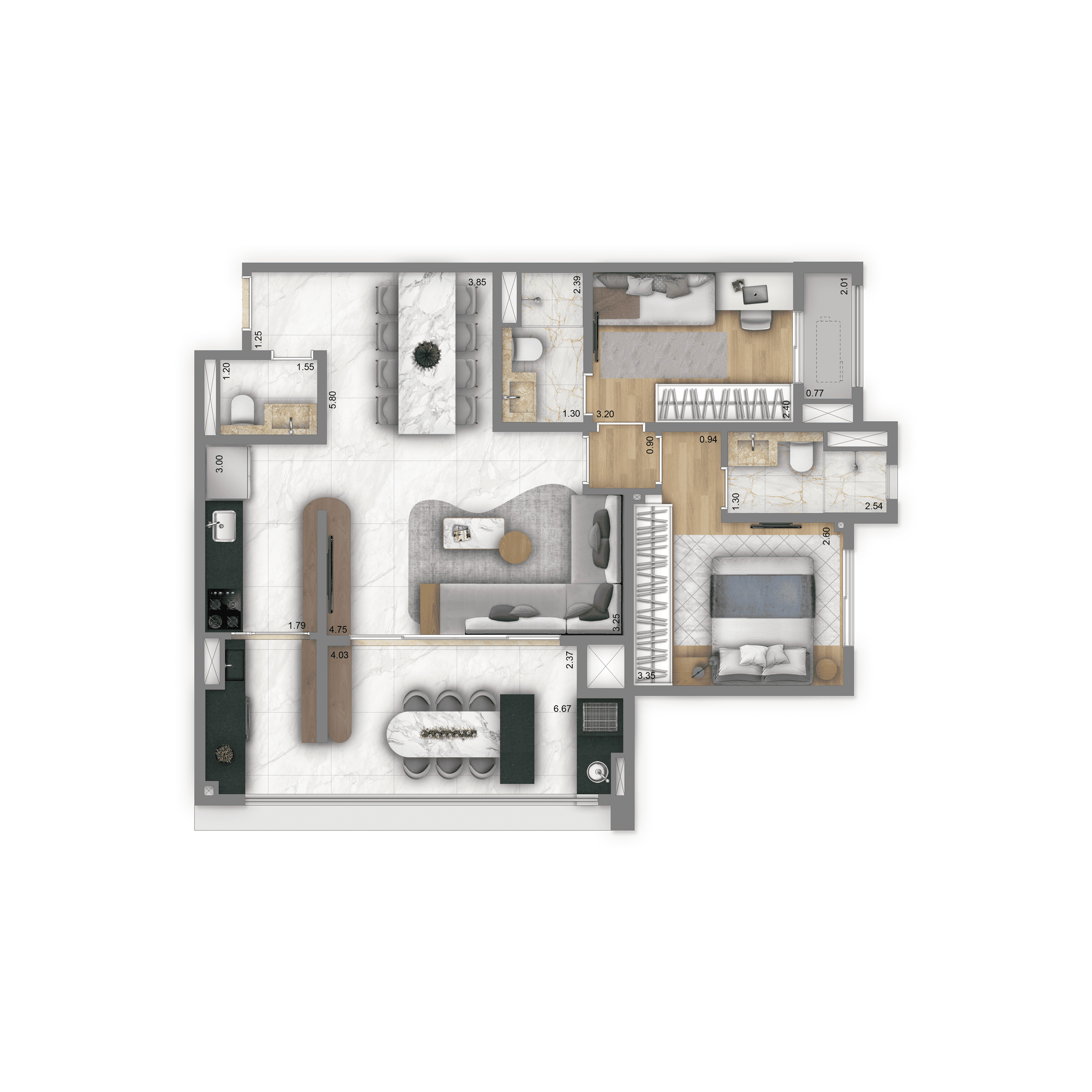 Opção 80m²