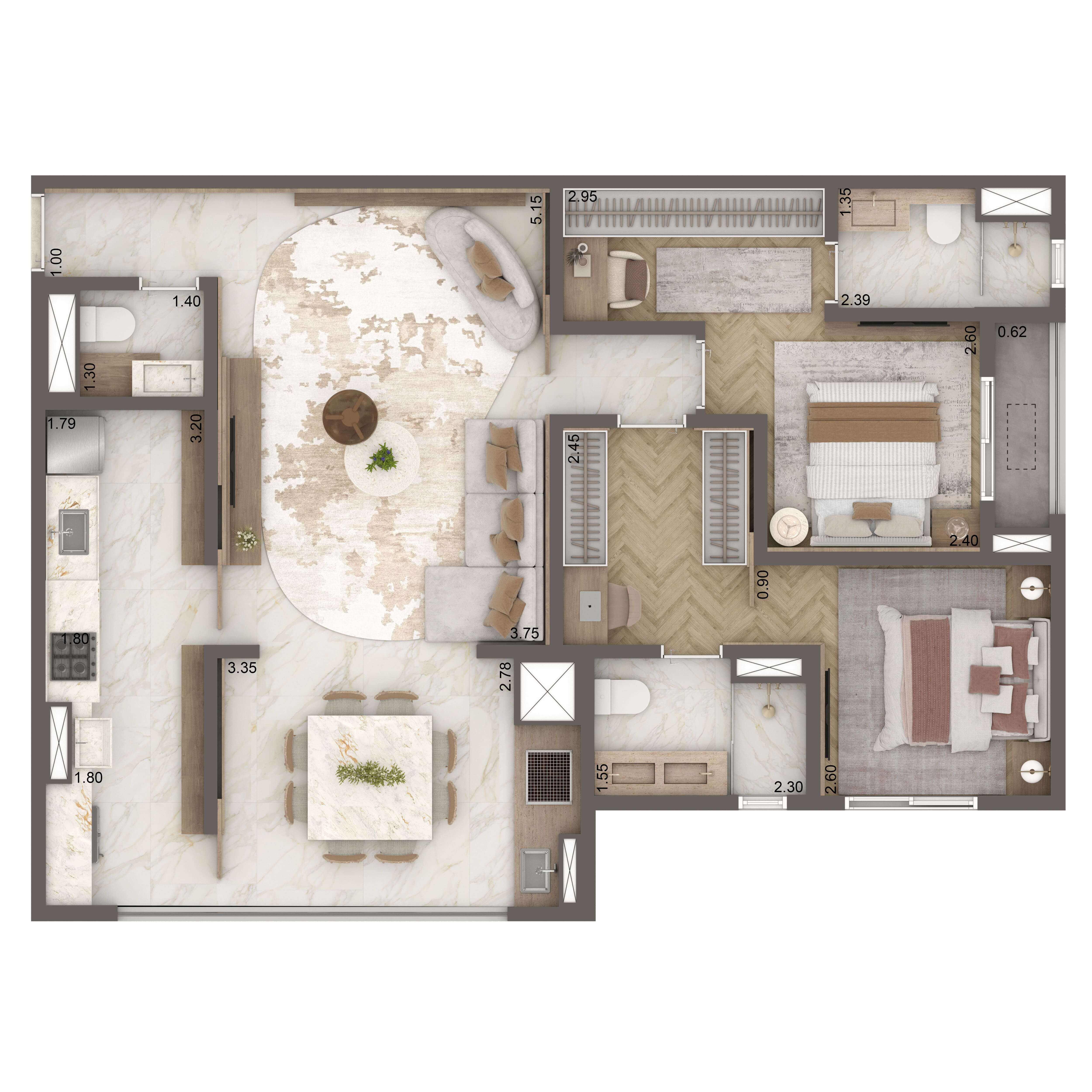 Padrão 88m²