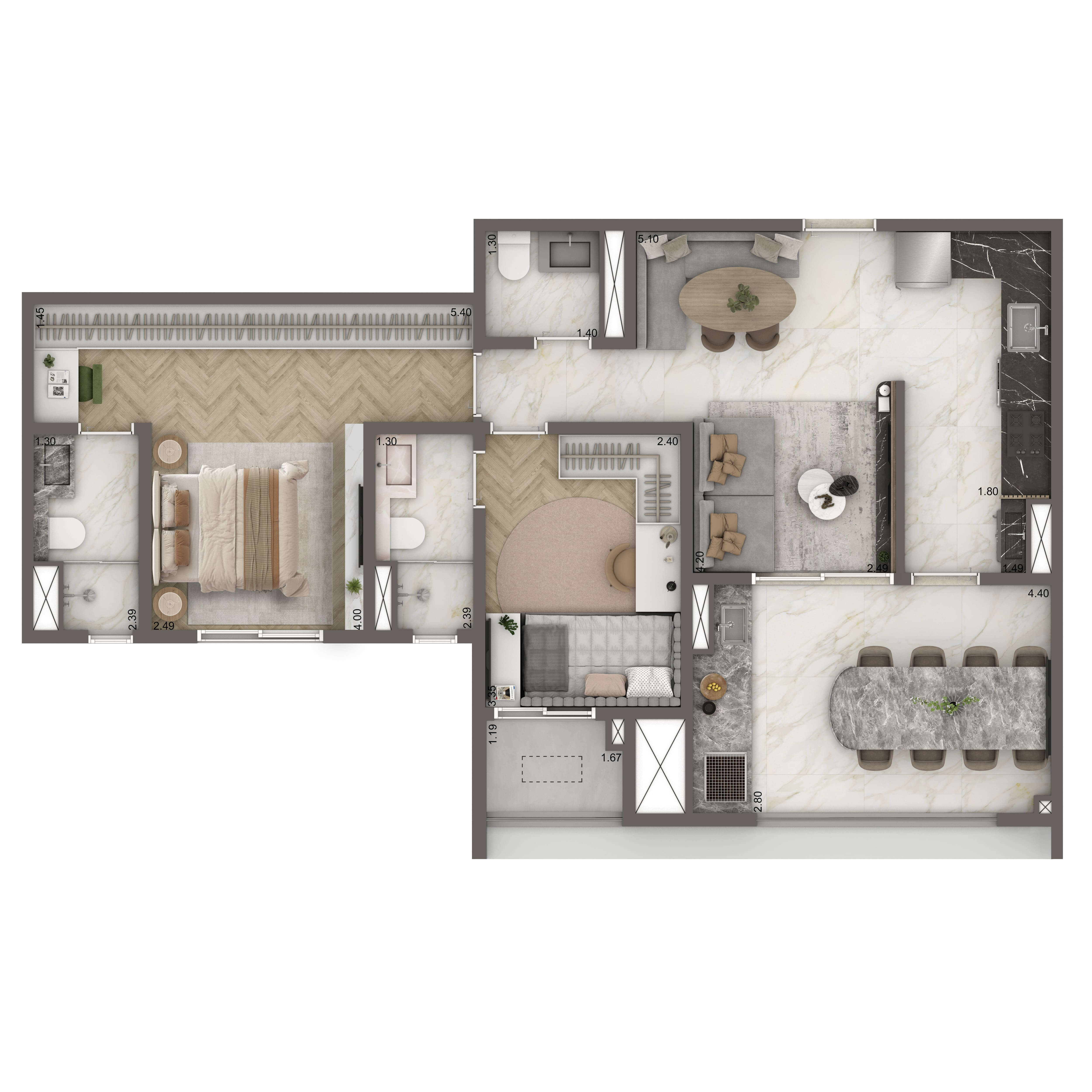 Padrão 75m²