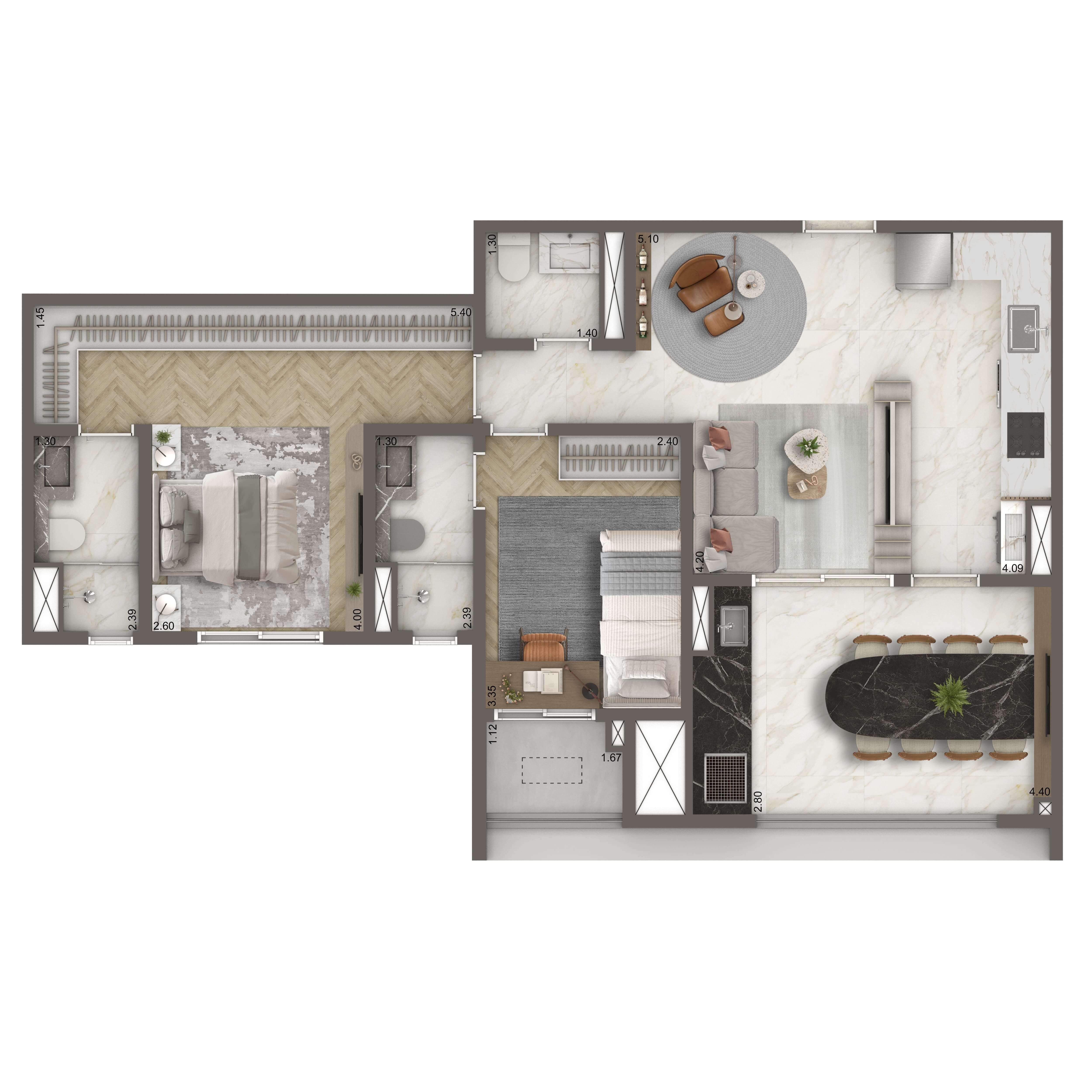 Opção 75m²