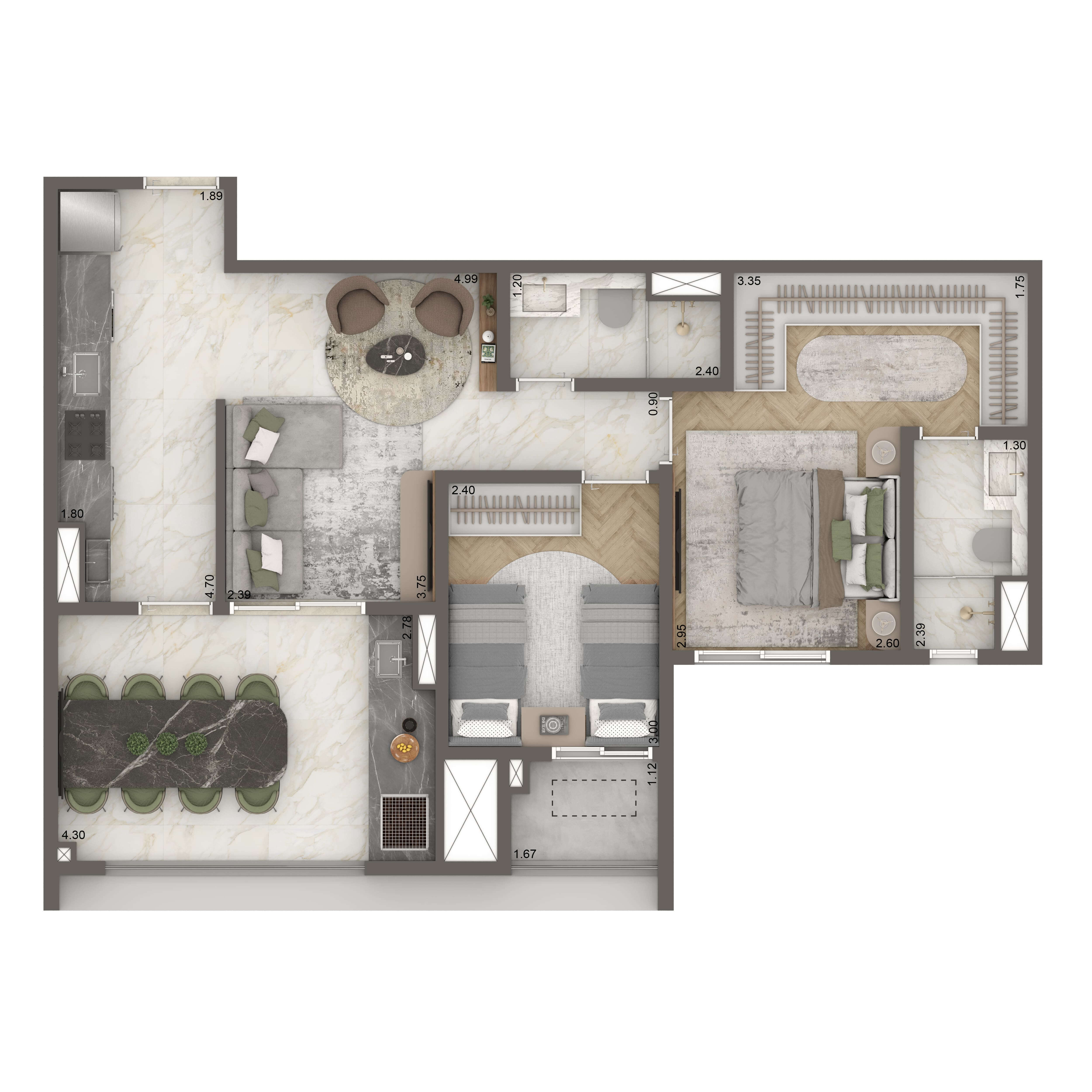 Padrão 68m²