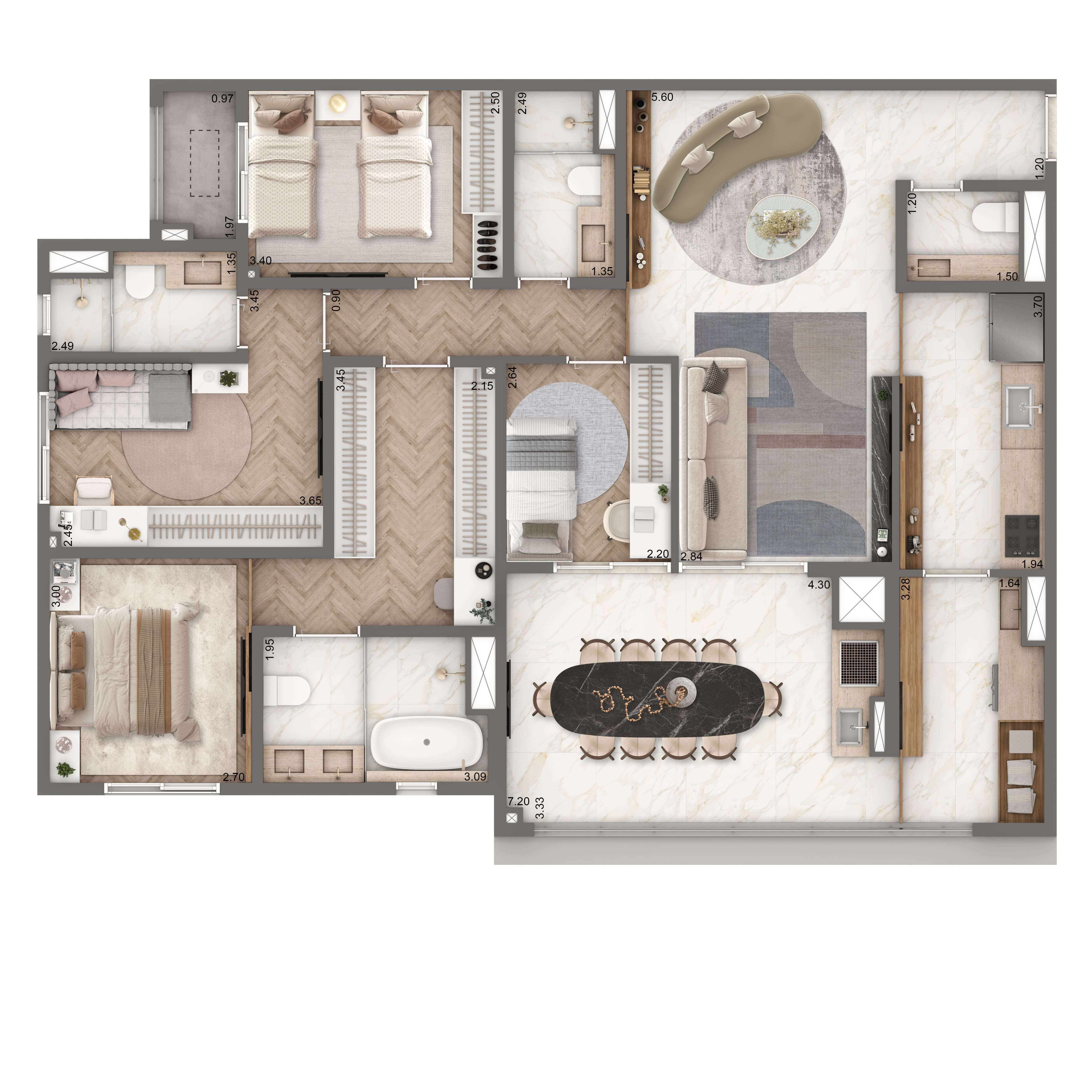 Opção 127m²