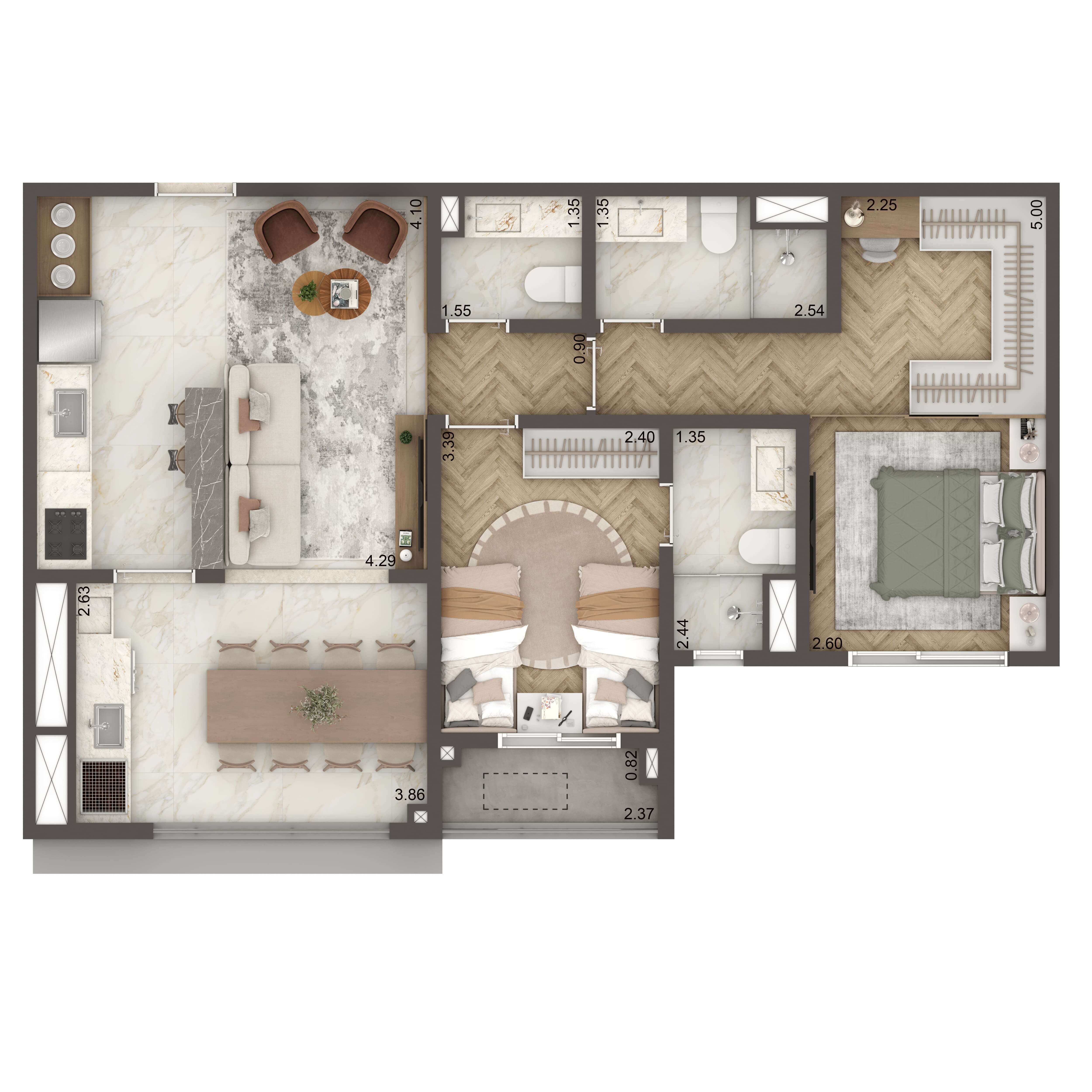 Opção 71m²